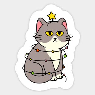 Merry Christmas Cat Sticker